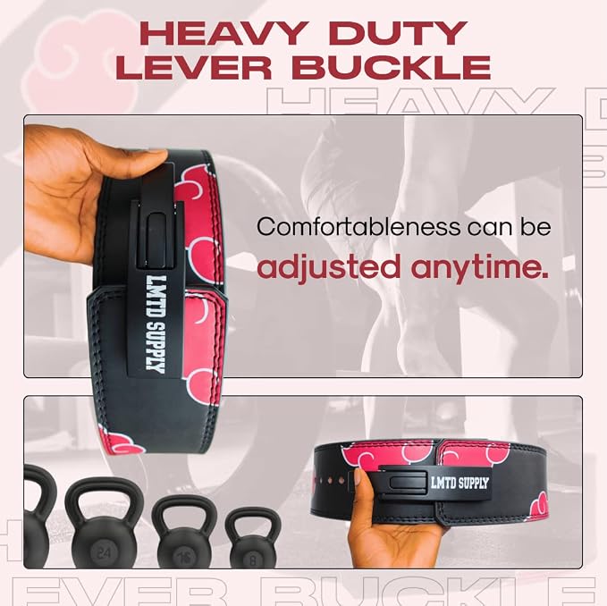 Anime Lever Belt, Weight Lifting Belt, Heavy Duty Powerlifting Weightlifting Gym Belt for Deadlifts Squats Back Support