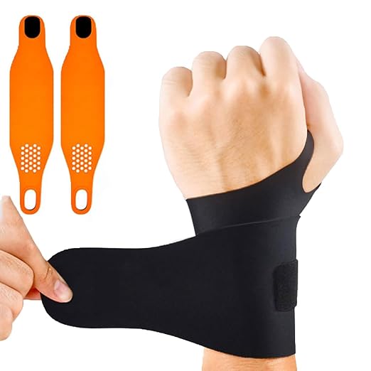 2-Pack Wrist Brace & Wrap for Carpal Tunnel,Wrist Sprains & Tendonitis | Ultra-thin elastic,Massage Bumps,Adjustable Compression,Supports Carpal Tunnel, Wrist Sprains & Daily Activities