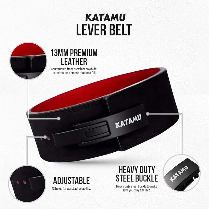Katamu USPA & IPL Approved Premium Lever Belt | — 10mm and 13mm Leather