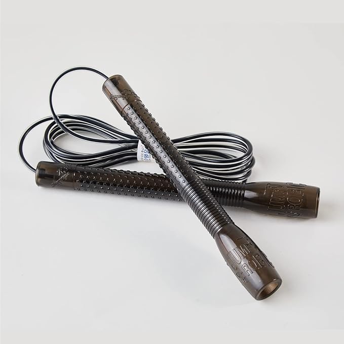 Skipping Jump Rope for Fitness Workout - Light Weight, Adjustable, Tangle Free, Excellent line control for Cardio Boxing, CrossFit, Training Exercise All Ages and Gender ( Special Luxury, KA-220, Made in Korea)
