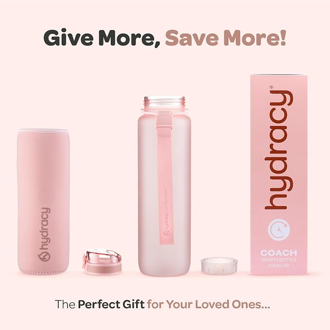 Hydracy Motivational Water Bottle with Time Marker & Fruit Infuser 17 oz | BPA-Free Tritan, Leakproof Flip-Top Lid,No-Sweat Sleeve,Carry Strap,Daily Intake Tracking for Gym,Sports,Outdoors