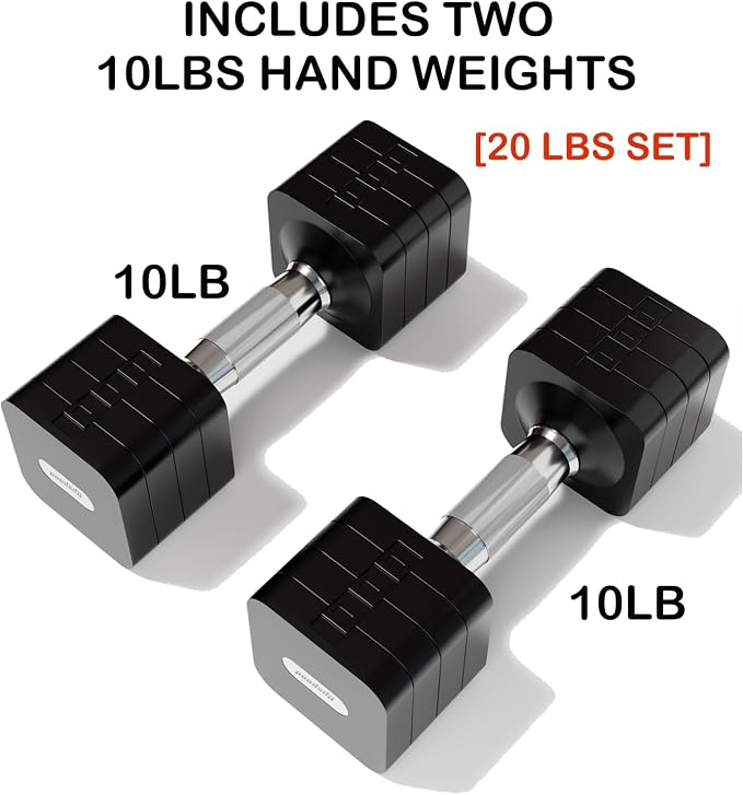 Adjustable Dumbbell Set for Women Men 7.5LB/10LB/15LB/20LB/25LB Each | Dumbbells Set of 2, Free Weight Set at Home Gym, Hand Weights with Locking/Metal Handle for Exercise Muscle Toning Rehab