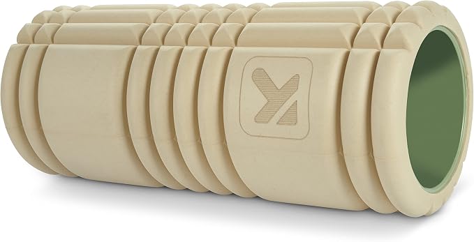 TRIGGERPOINT Performance Therapy Grid Patented Multi-Density Foam Massage Roller (30% Renewable Materials) Exercise, Deep Tissue Muscle - Muscle Pain&Tightness, Improves Circulation (13"), Tan