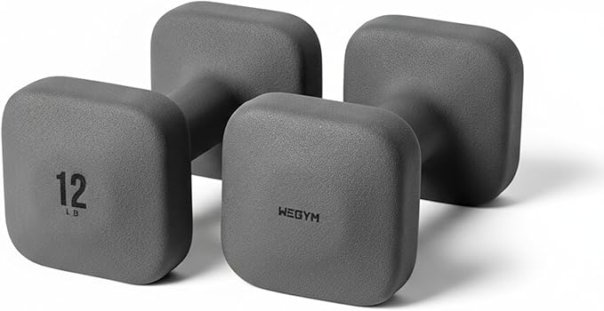 WeGym Square Dumbbells for Home Gym, Hand Weights for Strength Training