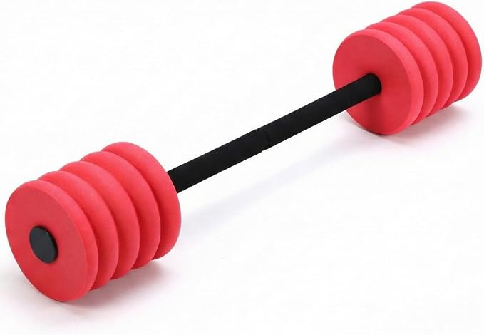 Soulchen Long Aquatic Exercise Dumbbells Pool Exercise Foam Water Weights Dumbbell Aquatic Pool Barbells with High Density EVA Foam for Swim Water Aerobics Workouts Loss
