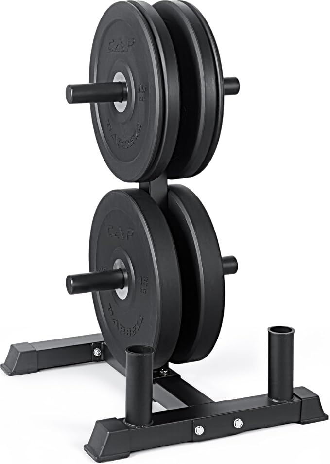 CAP 2-inch Olympic Bumper Plate Weight Set | 100-370 lbs | Multiple Colors | Storage Rack Optional
