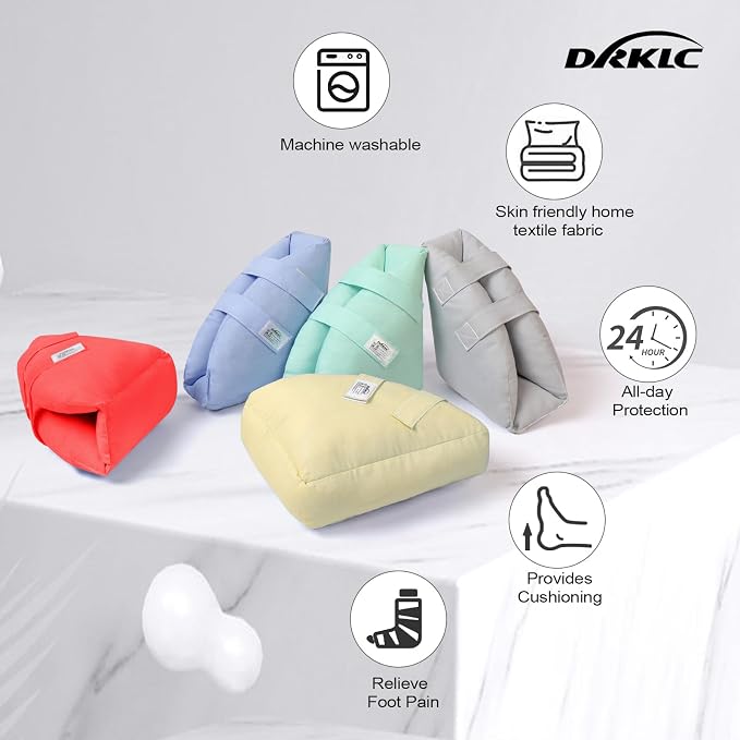 Heel Protector for Pressure Sores,Adjustable Foot Boot Surgery Recovery Supplies for Elderly Bedridden Pressure Ulcer Ankle Pillow for Bed, Wheelchairs (Light Green - 1 Piece)