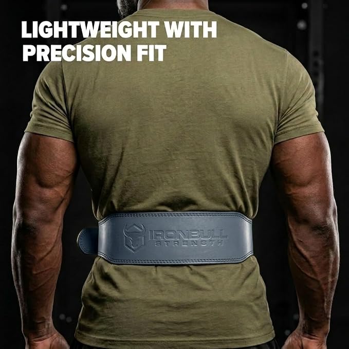 7mm Leather Weight Lifting Belt (IPF Approved) – 4” to 2” Tapered Weightlifting Belt for Powerlifting, Olympic Lifting, Gym & Workout – Back Support Belt for Men & Women