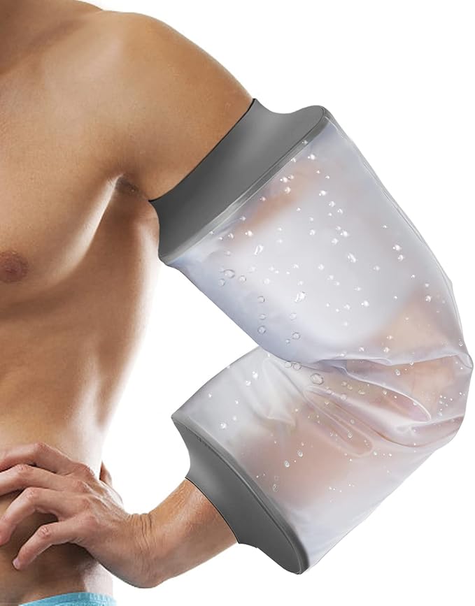 PICC Line Shower Cover, PICC Line Covers for Upper Arm, Waterproof Reusable | IV&PICC Line Sleeve Protector for Shower Adult, Cast Covers for Arm Elbow Chemotherapy Home Infusion Bandage Dressing Wound