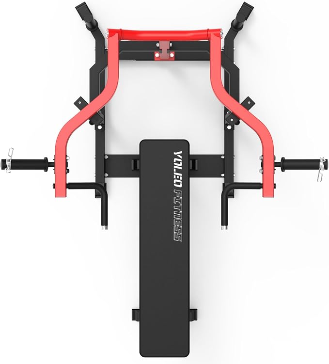 YOLEO 1+X Olympic Weight Bench with Upgraded Roman Chair/Preacher Curl/Leg Extension, Foldable 1870Lbs Wide Bench Press Rack with Ergonomic Support Backrest for Heavy Lifters for Home Gym