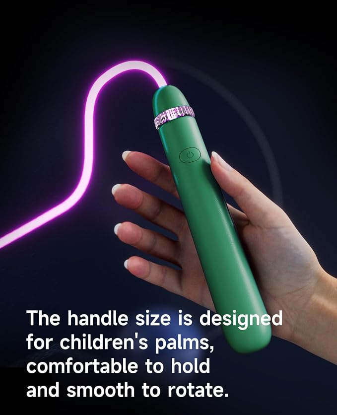 LED Jump Rope for Kids, Glow in The Dark Fun Fitness Gift | Rechargeable, 180-day battery, 9.2ft for ages 6+, colorful LED modes, birthday gift, outdoor fun