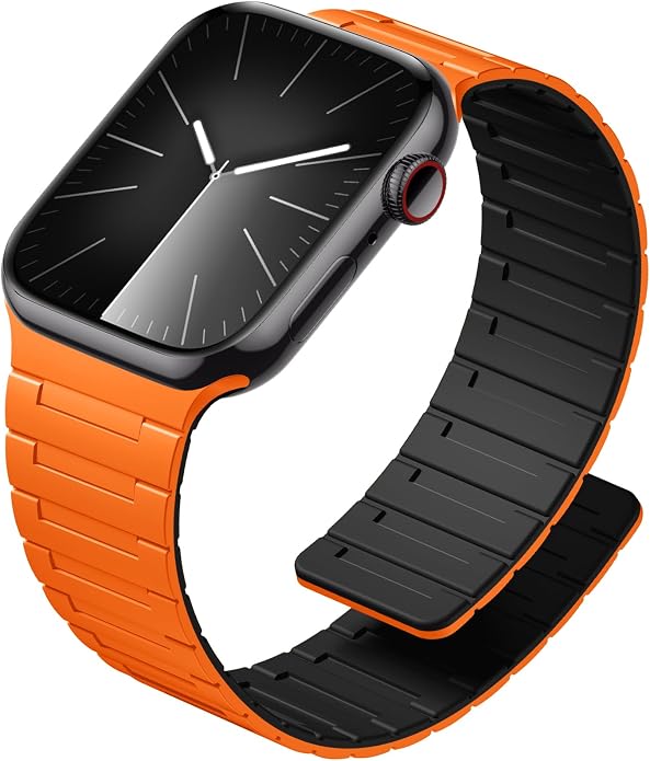 SNBLK Magnetic Watchband Compatible with Apple Watch for Men 44mm 45mm 46mm 49mm 42mm 41mm 40mm 38mm Women, Silicone Sport Strong Magnet Strap for iWatch Series 11 Ultra 3 Ultra 2 Se 10 9 8 7 6 5 4 1