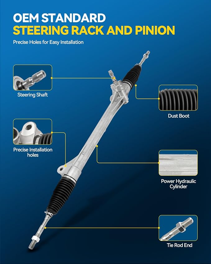 PHILTOP Power Steering Rack and Pinion for 13-19 RAV4 | 2013-2015, 2017-2019 RAV4, 2016 RAV4(North American Built) Replace No.1G26011, 4551042160, 455100R040