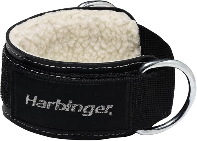 Harbinger Ankle Cuff: Premium Adjustable Support for Strength Training, Cable Machines, and Resistance Workouts – Enhance Comfort and Performance