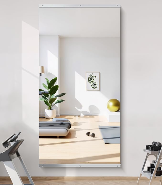 Home Gym Mirror Wall Mounted,80x40 Inch,1PCS Full Length Mirror