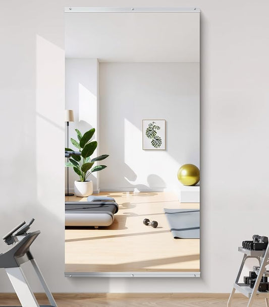 Home Gym Mirror Wall Mounted,80x40 Inch,1PCS Full Length Mirror