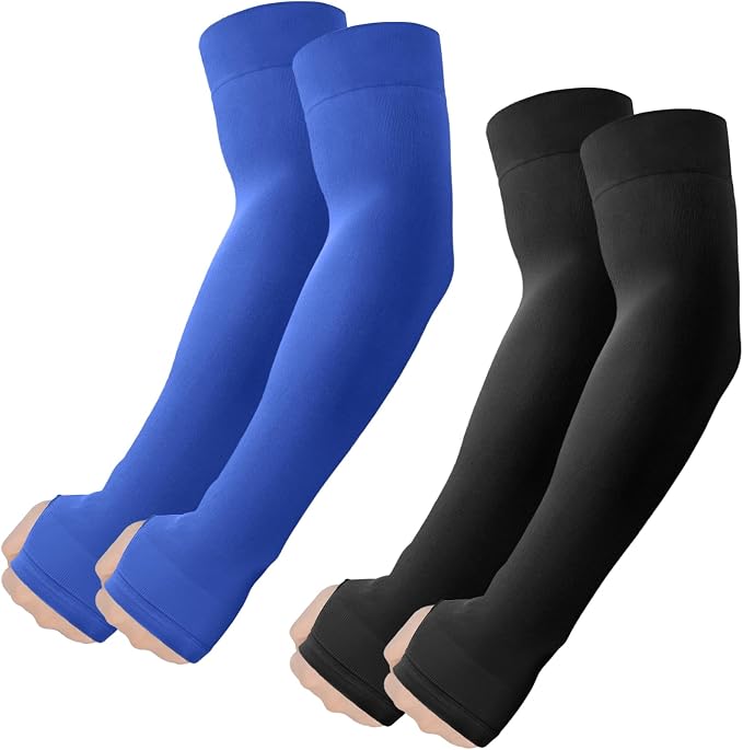 ROXUN Arm Sleeves with Thumb Hole, Cooling UV Sun Protection for Men/Women | High‑elastic fabric,compression tattoo cover up for men/women,great for outdoor activities