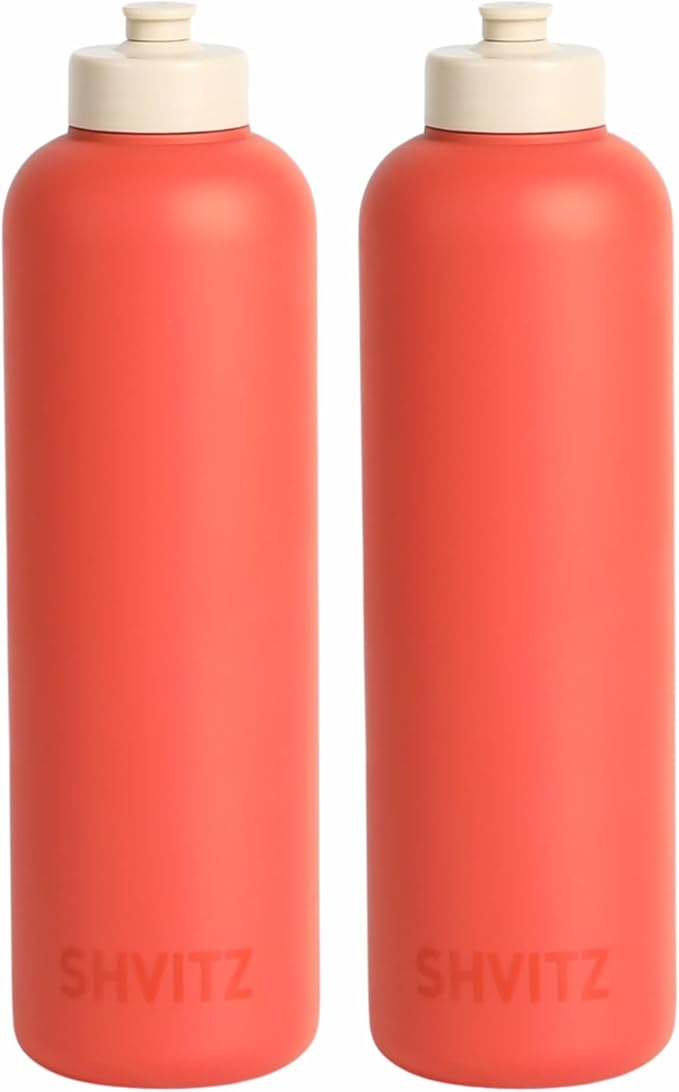 Sports Water Bottle - Soft-Touch Squeezable Body with One-Hand Spout- Lightweight, No Spill Water Bottle, for Gym, Cardio & Outdoor Sports - BPA Free - Water Bottle for Active Lifestyle - 24oz