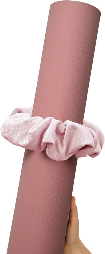 Yoga Mat Scrunchie Yoga Mat Strap Carrier Pilates Mat Holder | Holds Your Yoga Mat in Style, Adjustable & Stretchy Yoga Mat Band, Fits Most Standard Yoga Mats (mat not included),Yoga Gifts