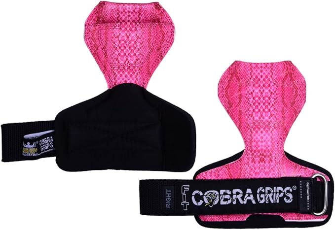 Cobra Grips Weight Lifting Gloves with Adjustable Neoprene Padded Wrist Wraps - Heavy Duty Alternative to Power Lifting Hooks for Deadlifts