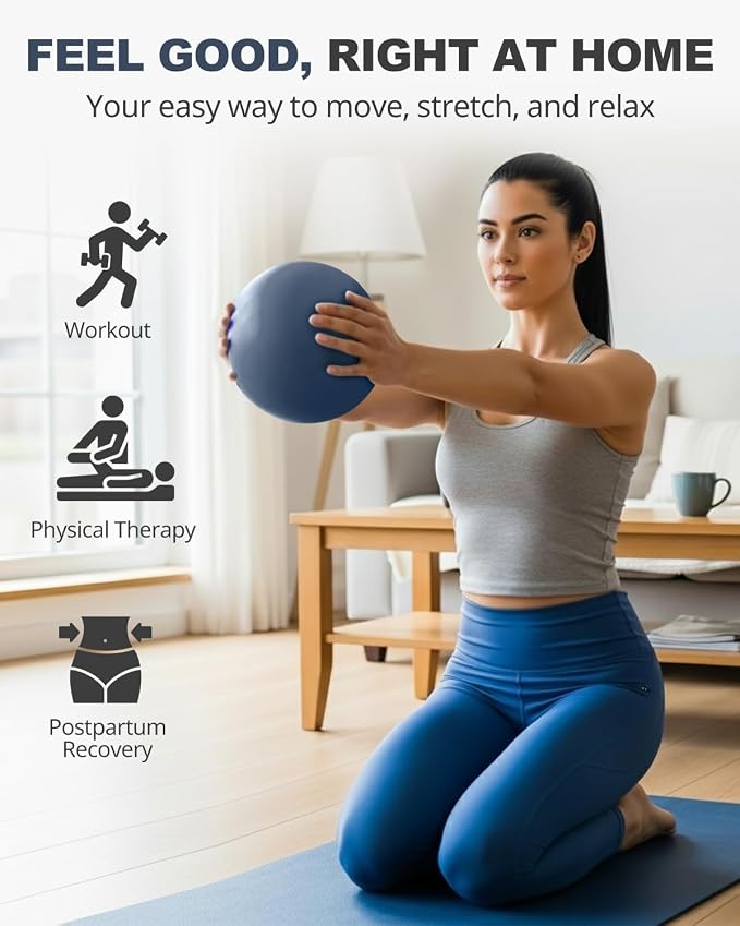 Trideer Yoga Ball for Exercise, Pilates, Core & Balance Training, Stability Ball for Pregnancy & Birthing Prep, Physical Therapy, Daily Stretching, Office Chair for Active Sitting, Quick Pump Included