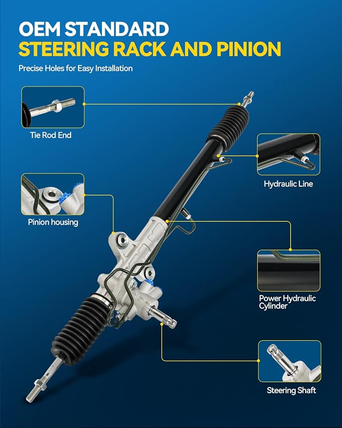 PHILTOP Power Steering Rack and Pinion Compatible with Honda Accord 1994 All Models/1995-1997 2.2L, Acura CL 1997 2.2L/1998-1999 2.3L, Hydraulic Rack and Pinion Replace 26-1768