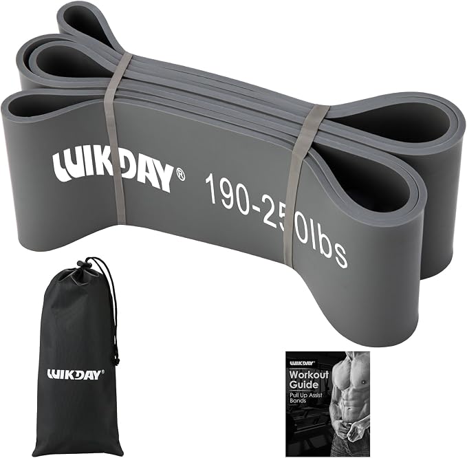 WIKDAY Resistance Bands for Working Out, Exercise Bands, Workout Bands, Pull Up Assistance Bands for Body Stretching Training Physical Therapy Muscle Training for Men & Women