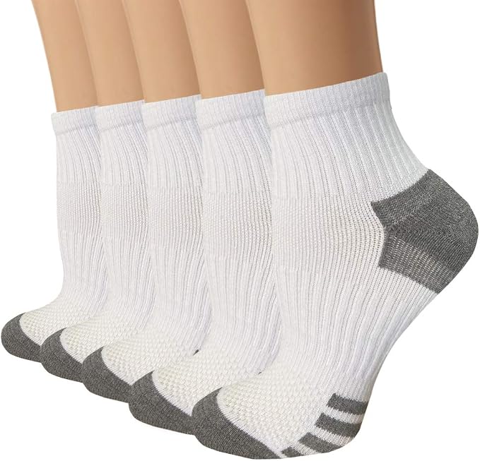 Iseasoo Copper Ankle Compression Socks - Low Cut Arch Support Socks for Men & Women, Running, Nurses, Plantar Fasciitis Socks