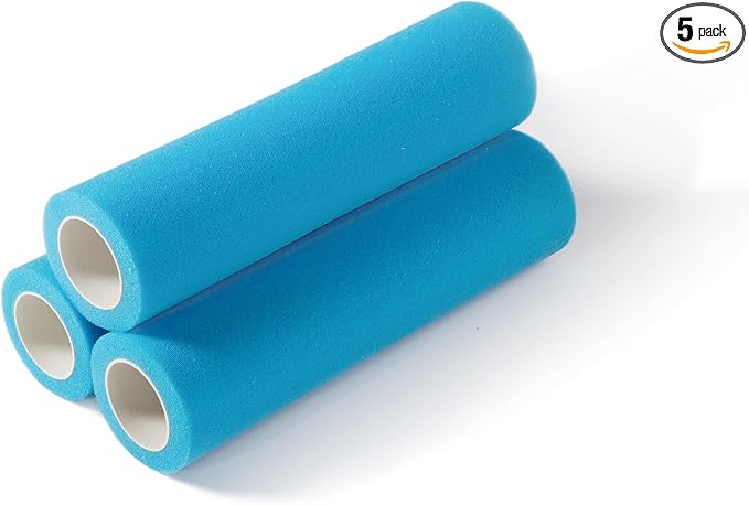 Voomey 9 Inch Foam Paint Roller 3 Pack, High Density Sponge Paint Rollers | for Smooth Wall and Furniture Finishing, Reusable Paint Tools for Home DIY and Professional Use