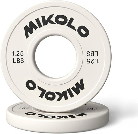 Mikolo Change Weight Plates 1.25LB 2.5LB 5LB Set Fractional Plates Set Bumper Plates for Cross Training Fit 2 Inch Barbells Strength Training Weight Plates