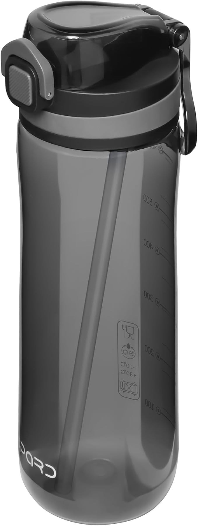 Opard Peak Water Bottle with Straw Cap, BPA-Free, Leak Proof Flip Top Bottle