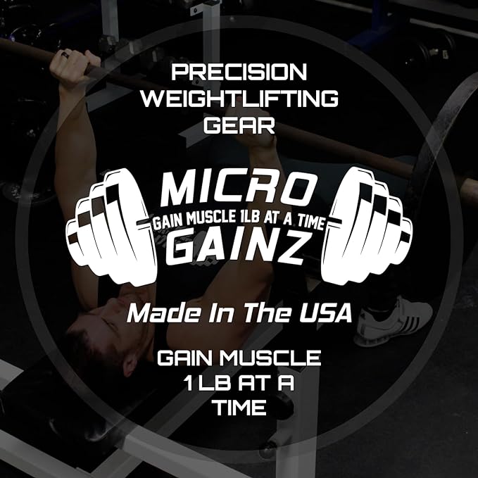 Micro Gainz Olympic Fractional Plates, 10-Piece, with Bag, Multi-Color