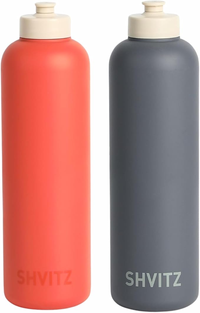Sports Water Bottle - Soft-Touch Squeezable Body with One-Hand Spout- Lightweight, No Spill Water Bottle, for Gym, Cardio & Outdoor Sports - BPA Free - Water Bottle for Active Lifestyle - 24oz