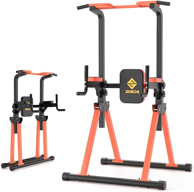 Z ZHICHI Foldable Pull-Up Dip Station Weight Capacity 400LBS