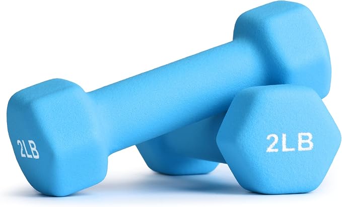 Portzon 8 Colors Options Compatible with Set of 2 Rubber Dumbbell Weight, 5-50 LB, Anti-Slip, Anti-roll, Hex Shape