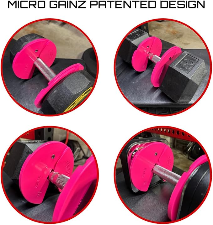 Micro Gainz 2.5LB Dumbbell Fractional Weight Plates, 4-Piece