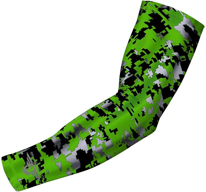 Bucwild Sports Compression Arm Sleeve - Youth & Adult Sizes - Baseball Football Basketball Sports (1 Arm Sleeve)