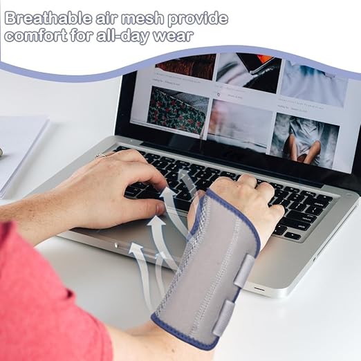 Wrist Brace for Carpal Tunnel Relief, Adjustable Wrist Support Splint Hand Brace for Men Women, Wrist Stabilizer Night Support for Pain Relief,Tendinitis,Arthritis(Right and Left Hands, L/XL)