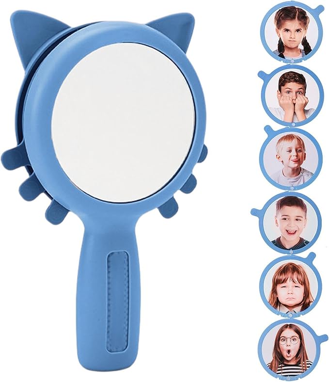 See My Feelings Mirror | Handheld Shatterproof Mirror | Calming Funny Anger Management Toys For Preschool Children Room Daycare Home School Kitchen Office Gym Hotel Party Camping Restaurant Playing Di