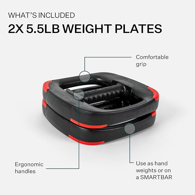 Les Mills™ Dual Purpose Ergonomic Exercise Weight Plates for Total Body Workouts