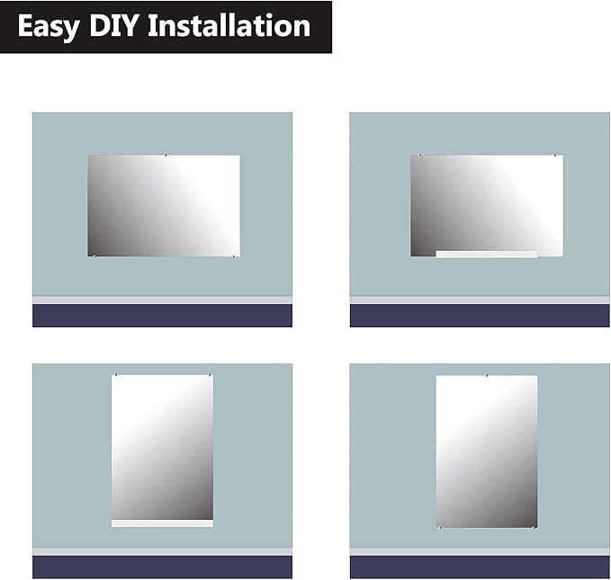 Hans & Alice Gym Mirrors for Home and Commercial Use - 47.2" x 31.5" Single Mirror