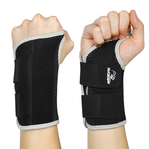 Wrist Brace for Carpal Tunnel Relief, Adjustable Wrist Support Splint Hand Brace for Men Women, Wrist Stabilizer Night Support for Pain Relief,Tendinitis,Arthritis(Right and Left Hands, S/M)