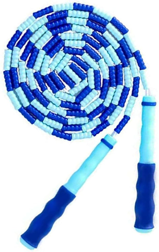 Jump Rope for Kids Girls and Boys, Soft Beaded Jump Ropes, Adjustable Skipping Rope, Tangle-Free Segmented Rope for Kid and Women Men Adults Exercise, Keeping Fit, Training - 9.2Ft