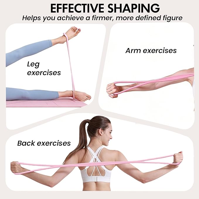 Figure 8 Resistance Band, Figure 8 Resistance Bands for Women Men,Resistance Band Figure for Working Out, Non-Slip Handles, Home Gym, Yoga & Physical Therapy