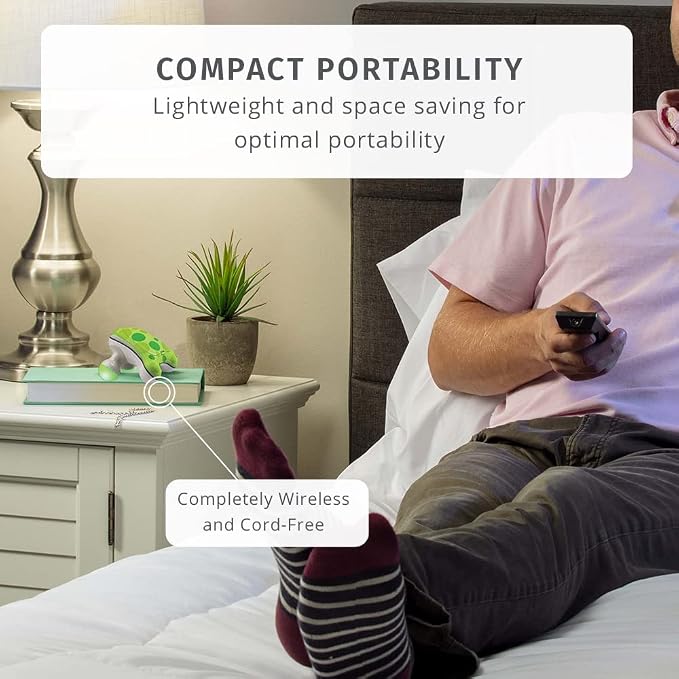 Homedics Ribbit Mini Handheld Massager Green, Blue or Pink (Color May Vary) | Vibrating Electric Massager with Comfort Grip and LED Light, Batteries Included, Comes in variable colors