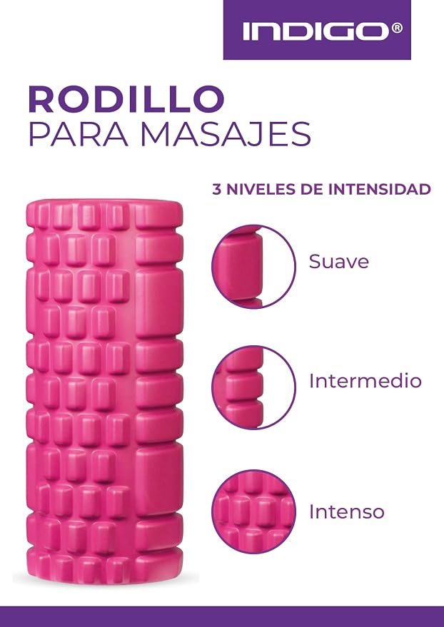 DRUNA Foam Roller for Muscle Massage, Pilates & Yoga 13"x5.5" Medium Firm PVC Foam Roller for Deep Tissue Massage, Recovery & Flexibility (Purple)