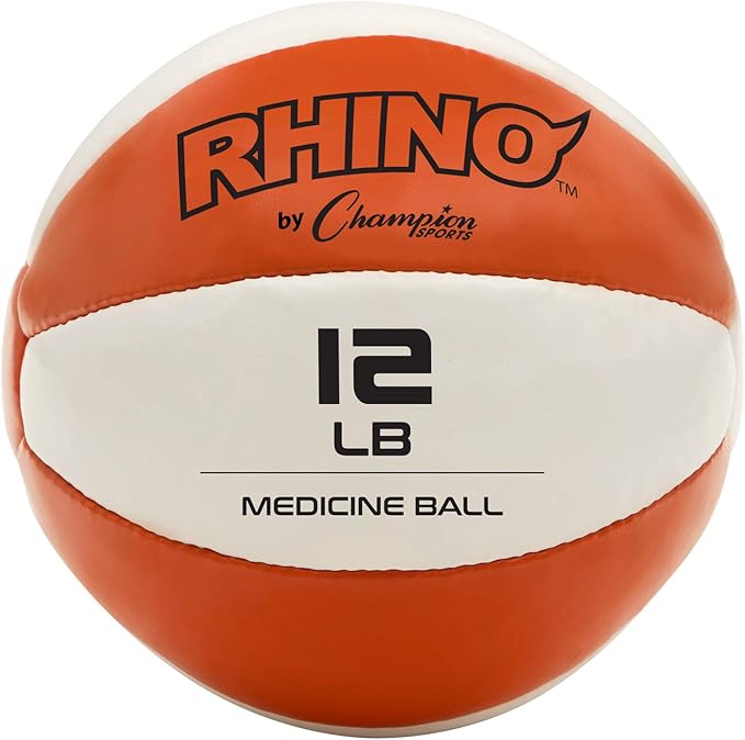 Champion Sports Leather Medicine Balls – Durable Weighted Balls for Strength, Core & Conditioning Training