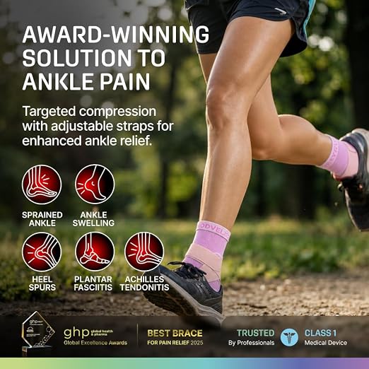 Modvel Foot & Ankle Brace Socks with Adjustable Support Strap – Compression Sleeve for Sprained Ankle, Plantar Fasciitis Relief Tendonitis & Arthritis, Stabilizing Foot & Ankle Support for Women & Men