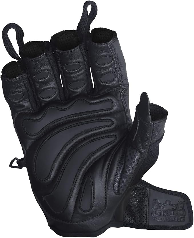 Elite Leather Gym Gloves – Grip & Comfort Design for Weightlifting, Powerlifting, Bodybuilding & Strength Training Workouts for Men & Women
