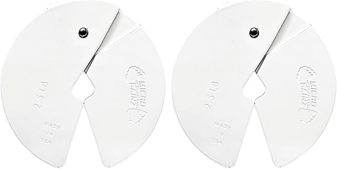 Micro Gainz 2.5LB Dumbbell Fractional Weight Plates, 2-Piece